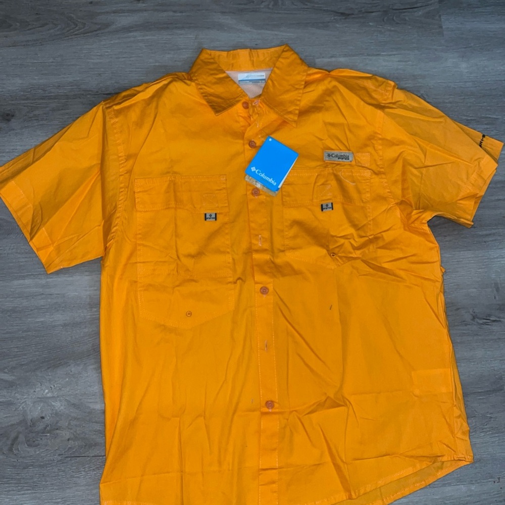 Columbia Men's Orange PFG Short Sleeve Shirt